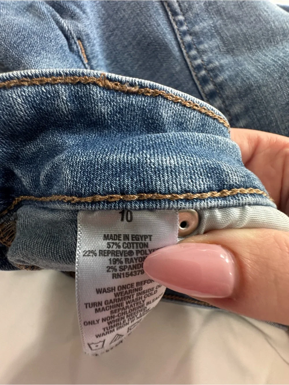 Aeropostale Distressed Light Blue Denim Shorts